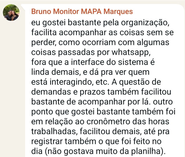 Depoimento de Bruno Marques
